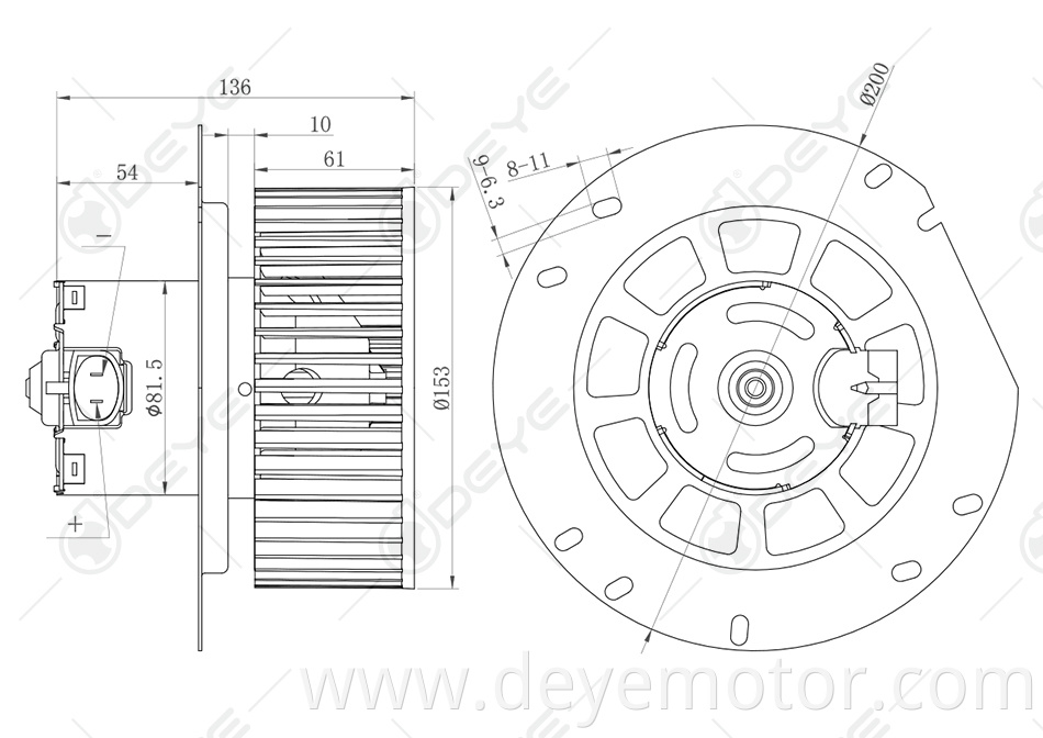 YW2Z18504AA car 12 volt blower motor for FORD THUNDERBIRD MERCURY COUGAR LINCOLN MARK VIII